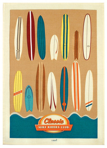 Classic Surfboards Tea Towel