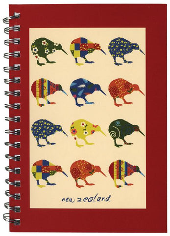 Kiwi Appliqué Spiral Notebooks
