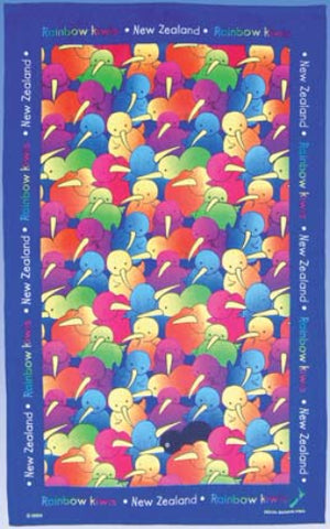 Rainbow Kiwi Tea Towel