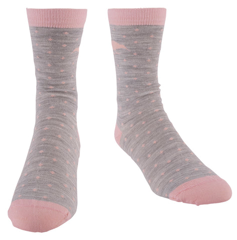 Merino Kiwi Polka Socks