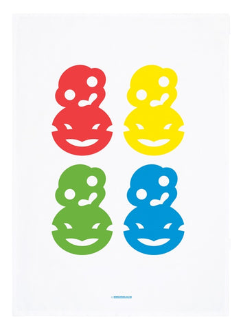 Colourful Cool Tiki Tea Towel