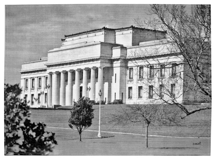 Vintage Photo Auckland Museum Tea Towel