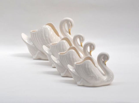 Retro Lynn Swan Vase with Gold beak