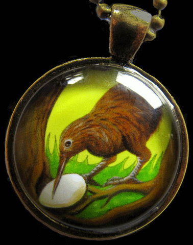 Kiwi Brass Pendant