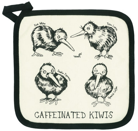 Caffeinated Kiwis Pot Holder