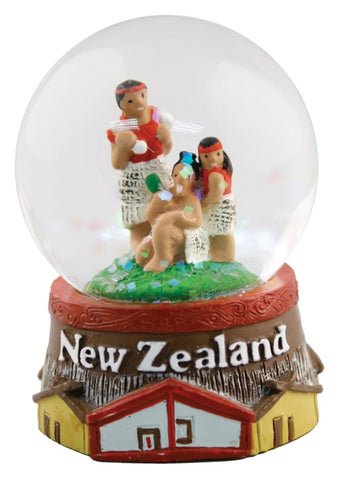 Maori Village Snow Globe Small